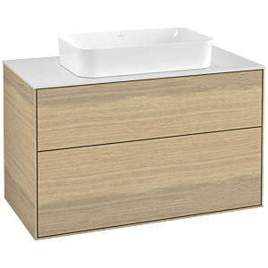 Villeroy et Boch Finion Villeroy et Boch F23100PC 100x60,3cm, plaque de finition blanc mat, Oak Veneer
