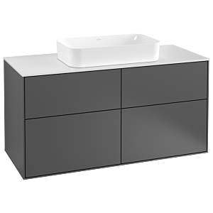 Villeroy und Boch Finion Waschtischunterschrank G26100GK 120x60,3cm, Emotion, Abdeckplatte white matt, Anthracite matt