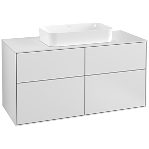 Villeroy und Boch Finion Waschtischunterschrank F26100MT 120x60,3cm, Abdeckplatte white matt, White matt lacquer