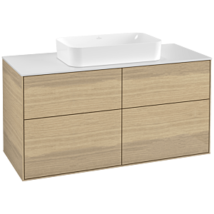Villeroy und Boch Finion Waschtischunterschrank F26100PC 120x60,3cm, Abdeckplatte white matt, Oak Veneer