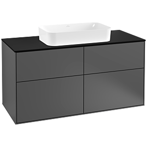 Villeroy und Boch Finion Waschtischunterschrank F26200GK 120x60,3cm, Abdeckplatte black matt, Anthracite matt