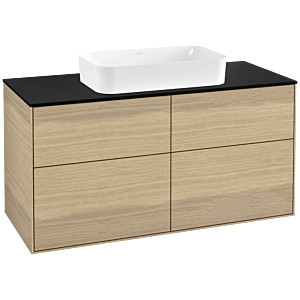Villeroy et Boch Finion Villeroy et Boch F26200PC 120x60.3cm, plaque de finition noir mat, Oak Veneer