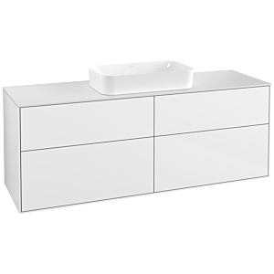 Villeroy et Boch Finion Villeroy et Boch F32100GF 160x60.3cm, plaque de finition blanc mat, laqué blanc brillant