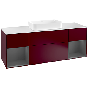 Villeroy and Boch Finion Villeroy and Boch Finion F331GKHB 160x60.3cm, cover plate matt white, shelves anthracite matt lacquer, Peony Matt