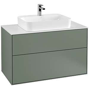 Villeroy and Boch Finion Villeroy and Boch Finion F35100GM 100x60.3cm, cover plate matt white, Olive Matt Lacquer