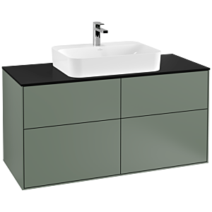 Villeroy and Boch Finion Villeroy and Boch Finion F38200GM 120x60.3cm, cover plate black matt, Olive Matt Lacquer