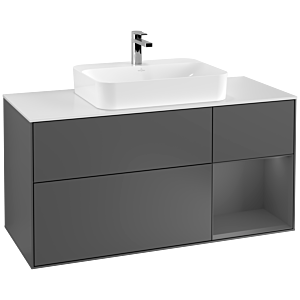 Villeroy and Boch Finion Villeroy and Boch Finion F421GKGK 120cm, cover plate white matt, shelf right Anthracite matt, Anthracite matt