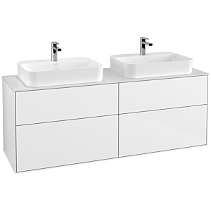 Villeroy und Boch Finion Waschtischunterschrank F43100GF 160x60,3cm, Abdeckplatte white matt, Glossy white lacquer