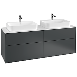 Villeroy et Boch Finion Villeroy et Boch F43100HG 160x60,3cm, plaque de finition blanc mat, Midnight Blue Matt Lacquer