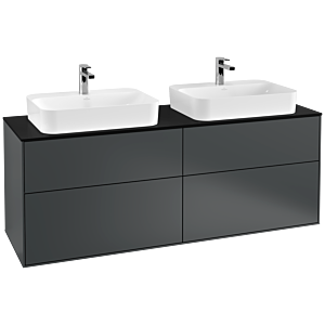 Villeroy and Boch Finion Villeroy and Boch Finion F43200HG 160x60.3cm, cover plate black matt, Midnight Blue Matt Lacquer