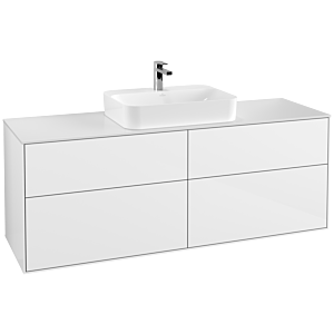 Villeroy et Boch Finion Villeroy et Boch F44100GF 160x60.3cm, plaque de finition blanc mat, laqué blanc brillant