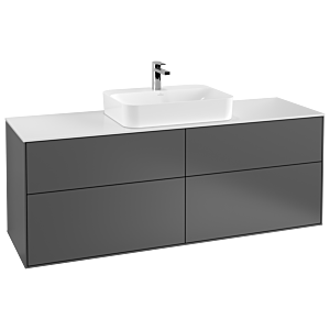 Villeroy et Boch Finion Villeroy et Boch G44100GK 160x60,3cm, Emotion, plaque de finition blanc mat, anthracite mat
