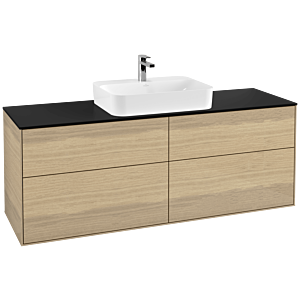 Villeroy and Boch Finion Villeroy and Boch Finion F44200PC 160x60.3cm, cover plate black matt, Oak Veneer