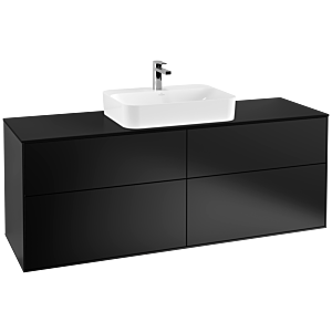Villeroy et Boch Finion Villeroy et Boch F44200PD 160x60.3cm, plaque de finition noir mat, laqué noir mat