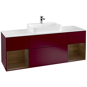 Villeroy and Boch Finion Villeroy and Boch Finion F451GNHB 160x60.3cm, cover plate matt white, shelves Walnut veneer, Peony Matt