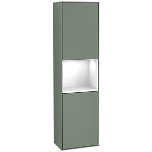 Villeroy et Boch armoire Finion Villeroy et Boch F460GFGM 41.8x151.6x27cm, gauche, étagère Glossy White Lacquer , Olive Matt Lacquer