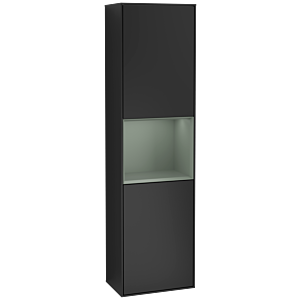 Villeroy et Boch armoire Finion F460GMPD 41.8x151.6x27cm, gauche, étagère Olive Matt Lacquer , laqué noir mat