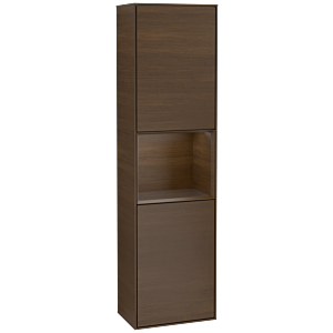 Villeroy and Boch Finion cabinet F460GNGN 41.8x151.6x27cm, left, shelf Walnut veneer, Walnut veneer