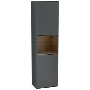 Villeroy and Boch Finion cabinet F460GNHG 41.8x151.6x27cm, left, shelf Walnut Veneer , Midnight Blue Matt Lacquer