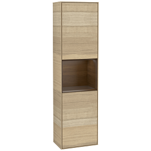 Villeroy et Boch armoire Finion F460GNPC 41.8x151.6x27cm, gauche, étagère Walnut Veneer , Oak Veneer
