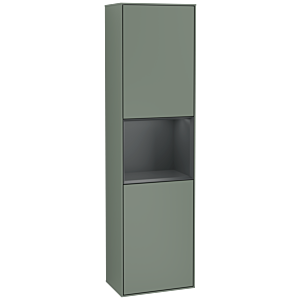 Villeroy and Boch Finion cabinet F460HGGM 41.8x151.6x27cm, left, shelf Midnight Blue Matt Lacquer , Olive Matt Lacquer