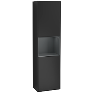 Villeroy and Boch Finion cabinet F460HGPD 41.8x151.6x27cm, left, shelf Midnight Blue Matt Lacquer , black matt lacquer