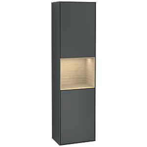 Villeroy et Boch armoire Finion F460PCHG 41.8x151.6x27cm, gauche, étagère Oak Venerr, Midnight Blue Matt Lacquer