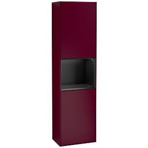 Villeroy et Boch armoire Finion F460PDHB 41.8x151.6x27cm, gauche, étagère laqué noir mat, Peony Matt