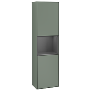 Villeroy et Boch armoire Finion Villeroy et Boch F470GKGM 41.8x151.6x27cm, droite, étagère Anthracite Matt Laque, Olive Matt Lacquer