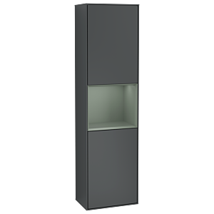 Villeroy und Boch Finion Hochschrank F470GMHG 41,8x151,6x27cm, rechts, Regal Olive Matt Lacquer, Midnight Blue Matt Lacquer