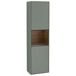 Villeroy and Boch Finion cabinet F470GNGM 41.8x151.6x27cm, right, shelf Walnut Veneer , Olive Matt Lacquer