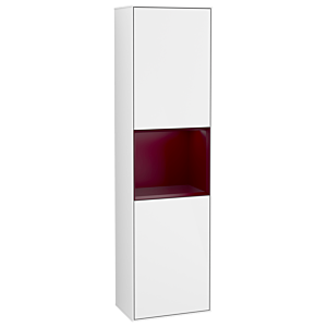 Villeroy and Boch Finion cabinet F470HBGF 41.8x151.6x27cm, right, shelf Peony Matt Lacquer, Glossy white lacquer