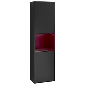 Villeroy and Boch Finion cabinet F470HBPD 41.8x151.6x27cm, right, shelf Peony Matt Lacquer, black matt lacquer