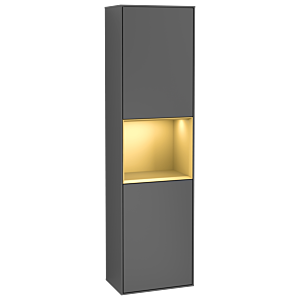 Villeroy and Boch Finion cabinet F470HFGK 41.8x151.6x27cm, right, shelf Gold Matt Lacquer, Anthracite matt