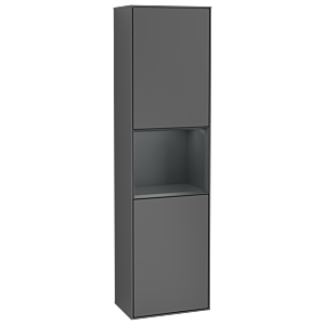 Villeroy and Boch Finion cabinet F470HGGK 41.8x151.6x27cm, right, shelf Midnight Blue Matt Lacquer , anthracite matt