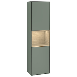 Villeroy et Boch armoire Finion F470PCGM 41.8x151.6x27cm, droite, étagère Oak Venerr, Olive Matt Lacquer