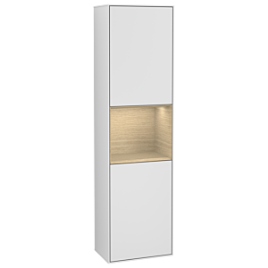 Villeroy und Boch Finion Hochschrank F470PCMT 41,8x151,6x27cm, rechts, Regal Oak Venerr, White matt lacquer