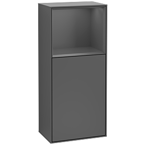 Villeroy et Boch Finion armoire latérale F500GKGK 41.8x93.6x27cm, gauche, étagère supérieure Anthracite mat, Anthracite mat
