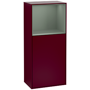 Villeroy und Boch Finion Seitenschrank F500GMHB 41,8x93,6x27cm, links, Regal oben Olive Matt, Peony Matt