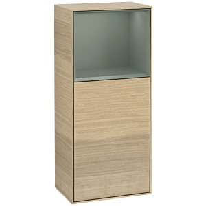 Villeroy et Boch Finion armoire latérale F500GMPC 41.8x93.6x27cm, gauche, plateau supérieur olive mat, Oak Veneer