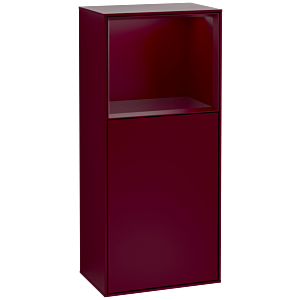 Villeroy und Boch Finion Seitenschrank F500HBHB 41,8x93,6x27cm, links, Regal oben Peony Matt, Peony Matt