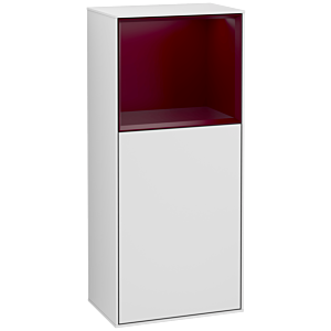 Villeroy und Boch Finion Seitenschrank F500HBMT 41,8x93,6x27cm, links, Regal oben Peony Matt, White matt lacquer