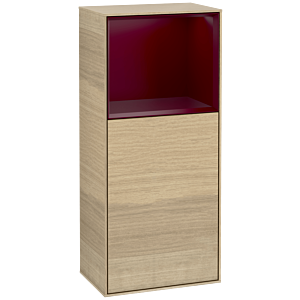 Villeroy and Boch Finion side cabinet F500HBPC 41.8x93.6x27cm, left, shelf above Peony Matt , Oak Veneer