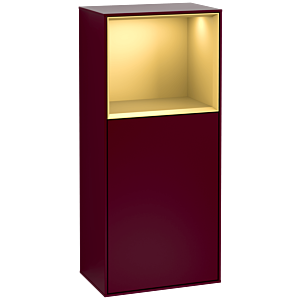 Villeroy und Boch Finion Seitenschrank F500HFHB 41,8x93,6x27cm, links, Regal oben Gold matt, Peony Matt