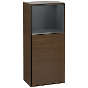 Villeroy et Boch Armoire latérale Finion F500HGGN 41.8x93.6x27cm, gauche, étagère au-dessus Midnight Blue mat, placage Blue