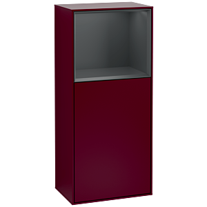 Villeroy et Boch Finion armoire latérale F500HGHB 41.8x93.6x27cm, gauche, étagère au-dessus de minuit Blue mat, Peony Matt