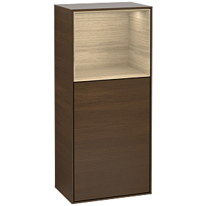 Villeroy et Boch Finion armoire côté F500PCGN 41.8x93.6x27cm, à gauche, au-dessus de tablette Oak Veneer , Oak Veneer plaqué