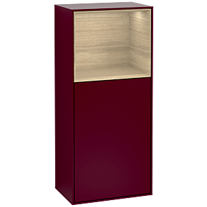 Villeroy und Boch Finion Seitenschrank F500PCHB 41,8x93,6x27cm, links, Regal oben Oak Veneer, Peony Matt