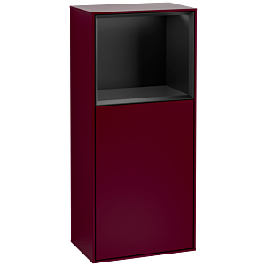 Villeroy and Boch Finion side cabinet F500PDHB 41.8x93.6x27cm, left, shelf top black matt, Peony Matt