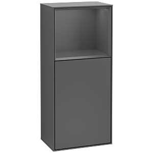 Villeroy und Boch Finion Seitenschrank F510GKGK 41,8x93,6x27cm, rechts, Regal oben Anthracite matt, Anthracite matt